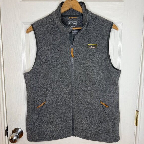 L.L. Bean Mountain Classic Fleece Vest Heather Gray Size Medium Reg - Picture 1 of 6